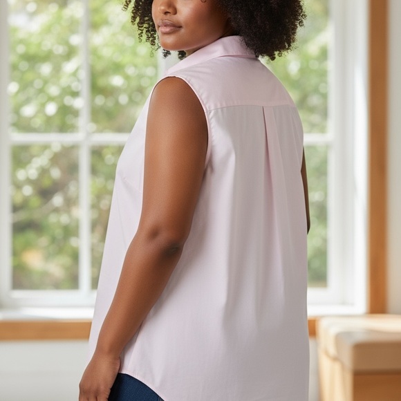 Ralph Lauren Light Pink Sleeveless Button-Down Shirt XL - Picture 5 of 17